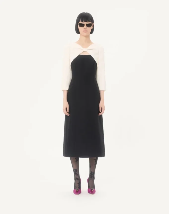 Sukienka midi z krepy couture Sukienka midi z krepy couture