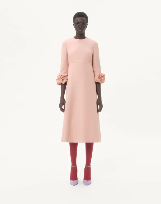 Sukienka midi z krepy couture Sukienka midi z krepy couture