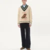 Sweter wełniany z żakardowym wzorem Le Chien De La Maison Sweter wełniany z żakardowym wzorem Le Chien De La Maison