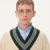 Sweter wełniany z żakardowym wzorem Le Chien De La Maison Sweter wełniany z żakardowym wzorem Le Chien De La Maison