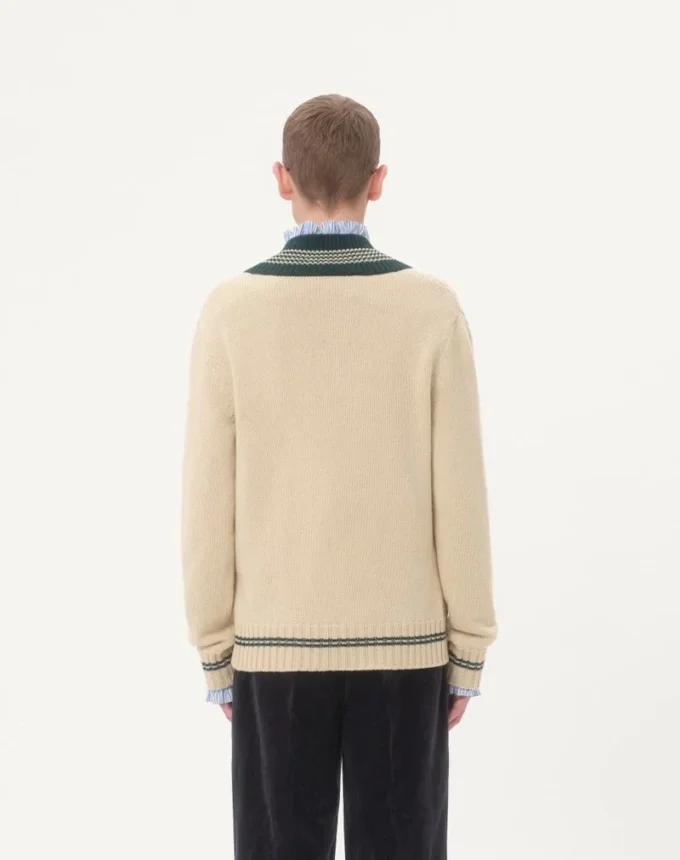 Sweter wełniany z żakardowym wzorem Le Chien De La Maison Sweter wełniany z żakardowym wzorem Le Chien De La Maison