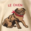 Sweter wełniany z żakardowym wzorem Le Chien De La Maison Sweter wełniany z żakardowym wzorem Le Chien De La Maison