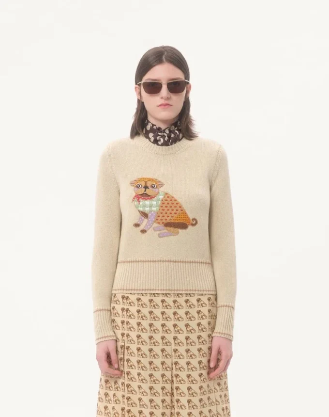 Sweter z haftem Le Chien De La Maison