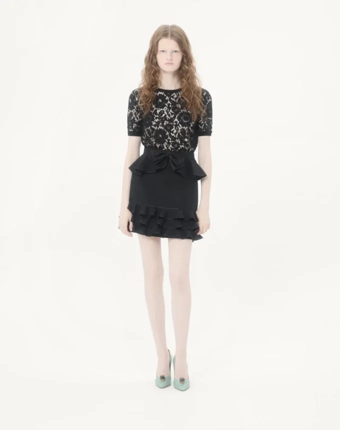 Krótka spódnica z krepy Couture Krótka spódnica z krepy Couture