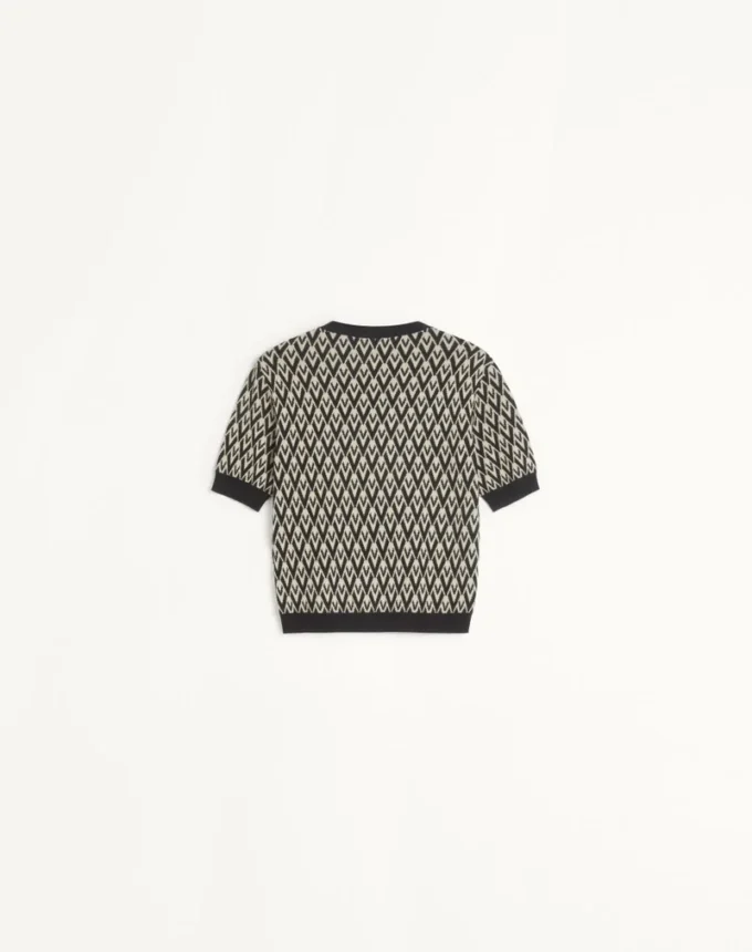 Sweter z wełny żakardowej Toute La V Sweter z wełny żakardowej Toute La V