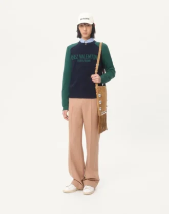 Sweter z wełny i bawełny z wzorem żakardowym Chez Valentino Sweter z wełny i bawełny z wzorem żakardowym Chez Valentino