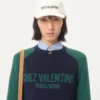 Sweter z wełny i bawełny z wzorem żakardowym Chez Valentino