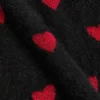 Sweter z wełny moherowej i lureksu z wzorem żakardowym w serca Sweter z wełny moherowej i lureksu z wzorem żakardowym w serca