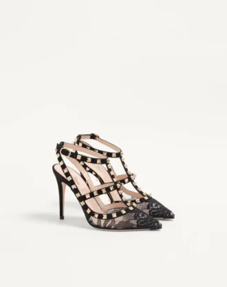 Szpilki Rockstud z paskami 100 mm