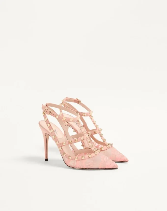 Szpilki Rockstud z paskami 100 mm