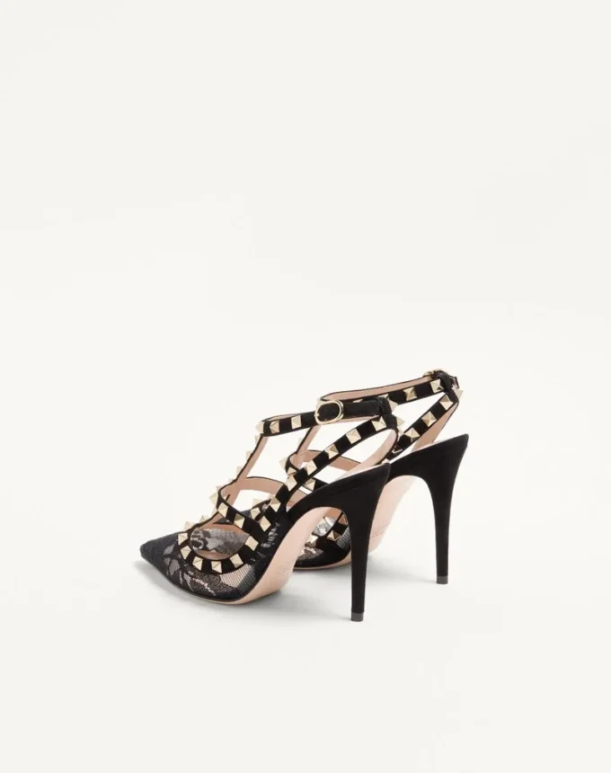 Szpilki Rockstud z paskami 100 mm