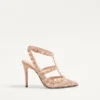 Szpilki Rockstud z paskami 100 mm