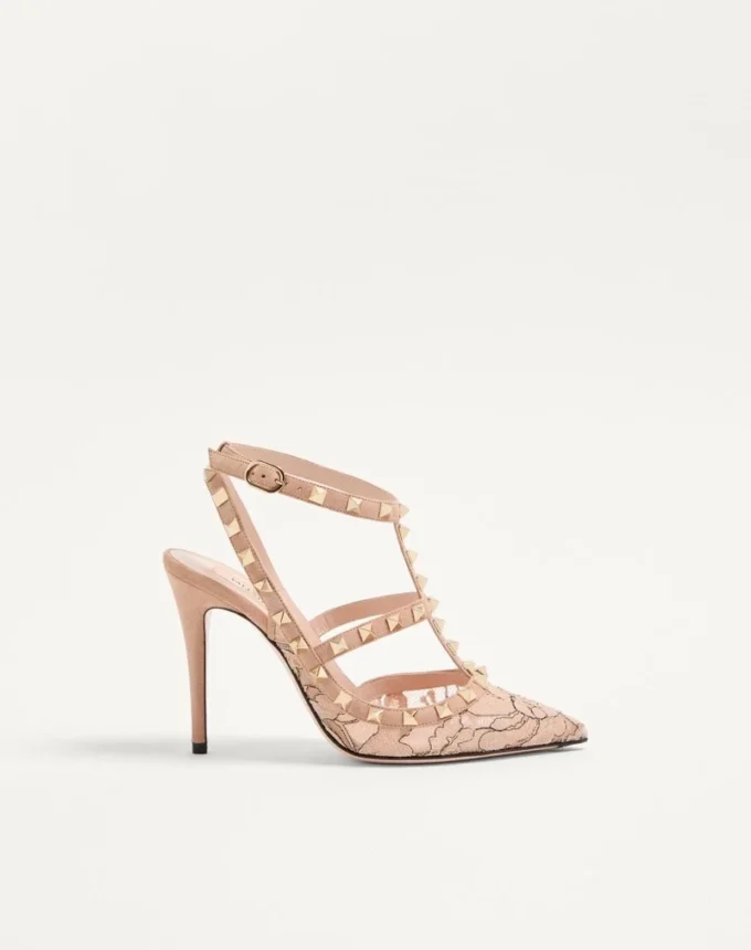 Szpilki Rockstud z paskami 100 mm