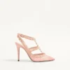 Szpilki Rockstud z paskami 100 mm