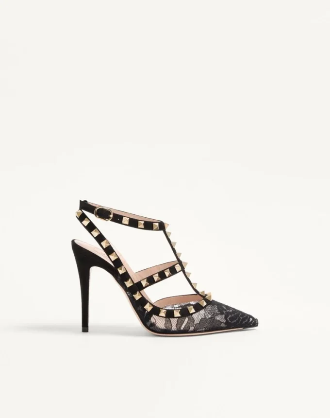 Szpilki Rockstud z paskami 100 mm