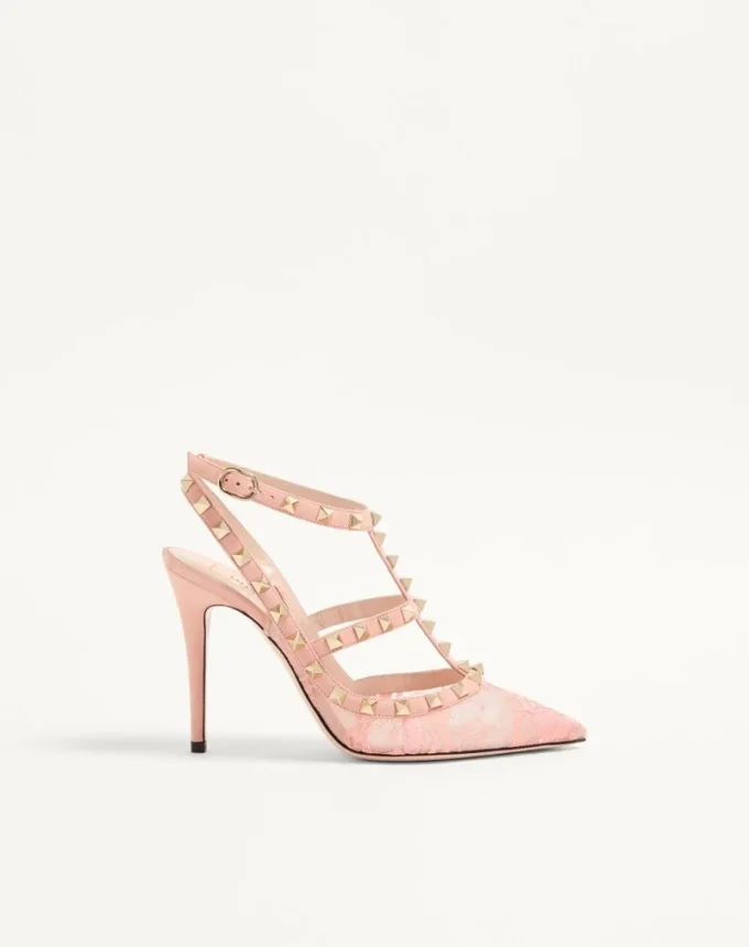 Szpilki Rockstud z paskami 100 mm