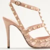 Szpilki Rockstud z paskami 100 mm