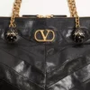 Torba na ramię Valentino Garavani Panthea z nappa ze wzorem w jodełkę Torba na ramię Valentino Garavani Panthea z nappa ze wzorem w jodełkę