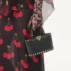 Torba na zakupy Rockstud Mini z ziarnistej skóry cielęcej