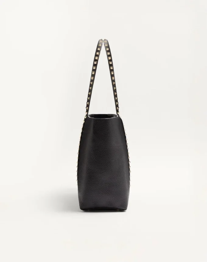 Torba na zakupy Valentino Garavani Rockstud z ziarnistej skóry cielęcej Torba na zakupy Valentino Garavani Rockstud z ziarnistej skóry cielęcej