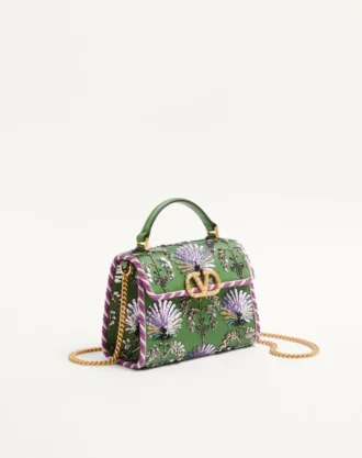 Valentino Garavani Mini Vsling Haftowana torebka z logo z kryształkami
