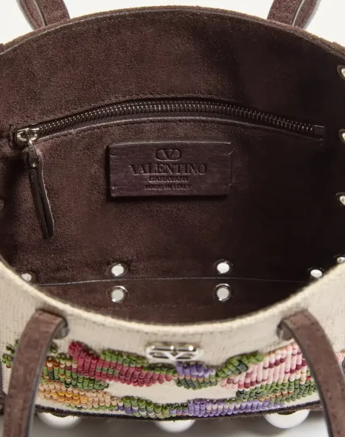 Valentino Garavani Nellcôte Mini Haftowana torba na zakupy Valentino Garavani Nellcôte Mini Haftowana torba na zakupy