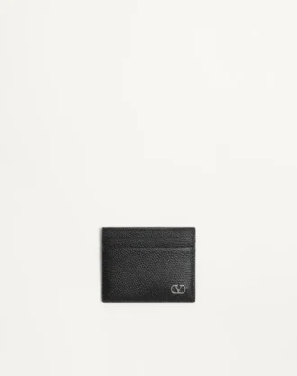 Valentino Garavani Vlogo Signature Cardholder In Grainy Calfskin Valentino Garavani Vlogo Signature Cardholder In Grainy Calfskin