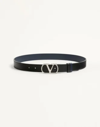 Vlogo Signature Dwustronny pasek z błyszczącej skóry cielęcej 30 mm