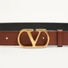 Vlogo Signature Dwustronny pasek z błyszczącej skóry cielęcej 30 mm Vlogo Signature Dwustronny pasek z błyszczącej skóry cielęcej 30 mm