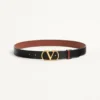 Vlogo Signature Dwustronny pasek z błyszczącej skóry cielęcej 30 mm Vlogo Signature Dwustronny pasek z błyszczącej skóry cielęcej 30 mm