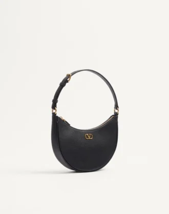 Vlogo Signature Mini Hobo Bag z ziarnistej skóry cielęcej