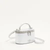 VLogo Signature Mini Vanity Bag z laminowanej ziarnistej skóry cielęcej VLogo Signature Mini Vanity Bag z laminowanej ziarnistej skóry cielęcej