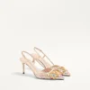 VLogo Signature Slingback Décolleté z haftem Rhombelle 80 mm VLogo Signature Slingback Décolleté z haftem Rhombelle 80 mm