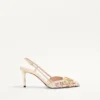 VLogo Signature Slingback Décolleté z haftem Rhombelle 80 mm VLogo Signature Slingback Décolleté z haftem Rhombelle 80 mm