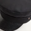 Wełniana czapka VLogo Signature z skórzanym daszkiem Wełniana czapka VLogo Signature z skórzanym daszkiem