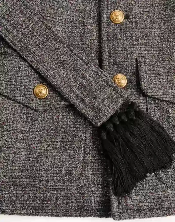 Wełniana kurtka safari Valentino Boutonné z paskiem Wełniana kurtka safari Valentino Boutonné z paskiem