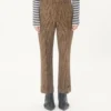 Wełniane spodnie Valentino w kratę Glen Plaid z podwiniętymi nogawkami Wełniane spodnie Valentino w kratę Glen Plaid z podwiniętymi nogawkami