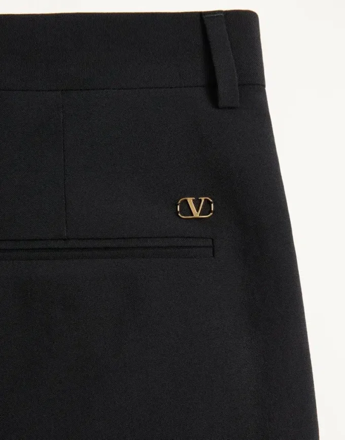 Wełniane spodnie Valentino z mankietami Wełniane spodnie Valentino z mankietami