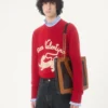 Wełniany sweter Valentino z haftem Chez Valentino i panterą Wełniany sweter Valentino z haftem Chez Valentino i panterą