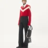 Wełniany sweter Valentino z kokardką VLogo z tyłu Wełniany sweter Valentino z kokardką VLogo z tyłu