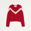 Wełniany sweter Valentino z kokardką VLogo z tyłu Wełniany sweter Valentino z kokardką VLogo z tyłu