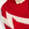 Wełniany sweter Valentino z kokardką VLogo z tyłu Wełniany sweter Valentino z kokardką VLogo z tyłu