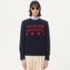 Wełniany sweter z motywem żakardowym Chez Valentino Wełniany sweter z motywem żakardowym Chez Valentino