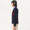 Wełniany sweter z motywem żakardowym Chez Valentino Wełniany sweter z motywem żakardowym Chez Valentino